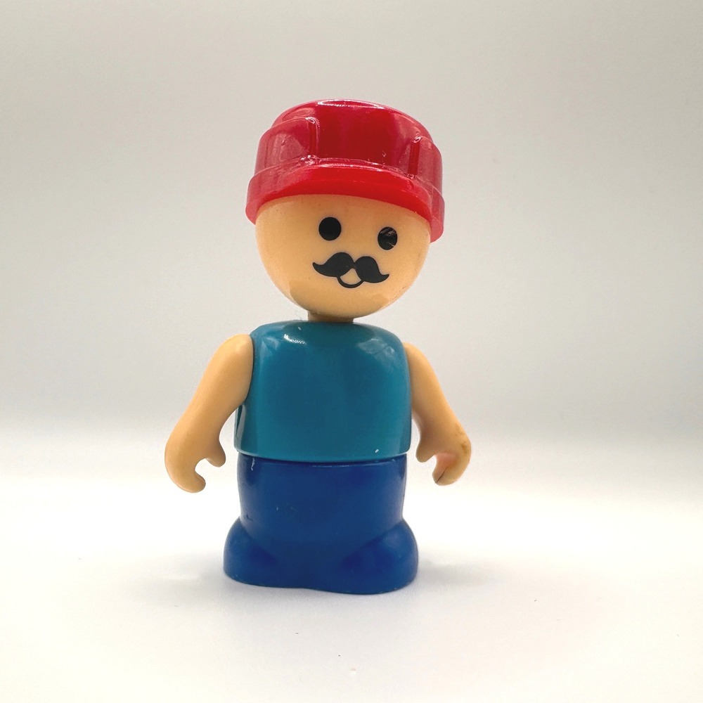 Vintage 1980s Playskool Li'l Playmates Construction Figure (Little People Style)